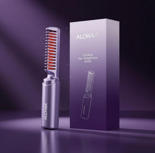 Mini Portable Hair Straightener & Hot Comb – Cordless & Rechargeable".